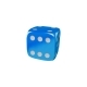Game Dice Falling Realistic 3d Vector Blue Cube