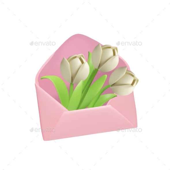 3D Vector Tulips in an Envelope Ideal for Spring
