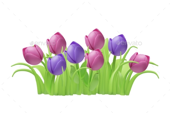 3D Tulip Bouquet