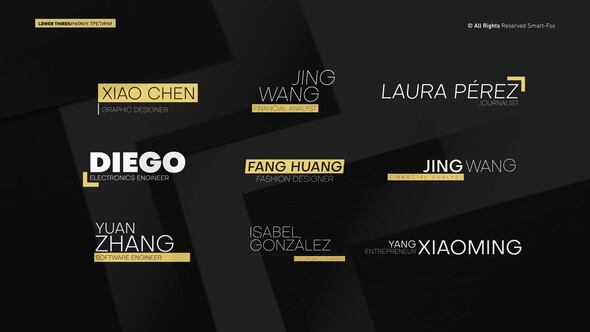 Lower Thirds [ After Effects ] Titles template preview