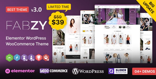 Fabzy WP - Fashion and Multi-purpose Elementor WooCommerce Theme