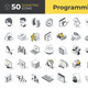 50 Programming & Coding Isometric Icons