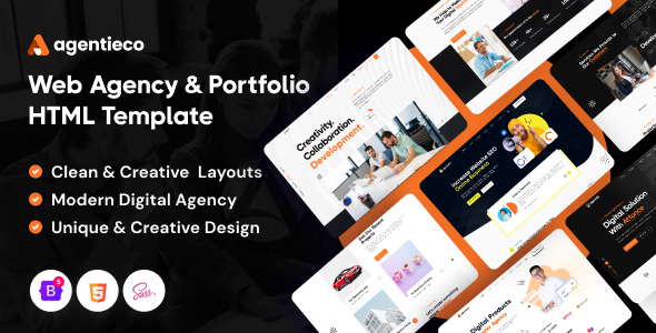 Agentieco - Creative Agency & Portfolio HTML Template