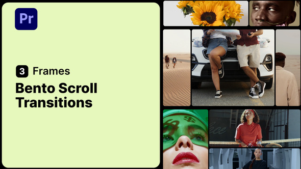 Bento Scroll Transitions - 3 Frames for Premiere Pro Premiere Pro template preview
