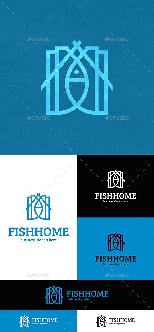 Fish Home - Abstract Logo