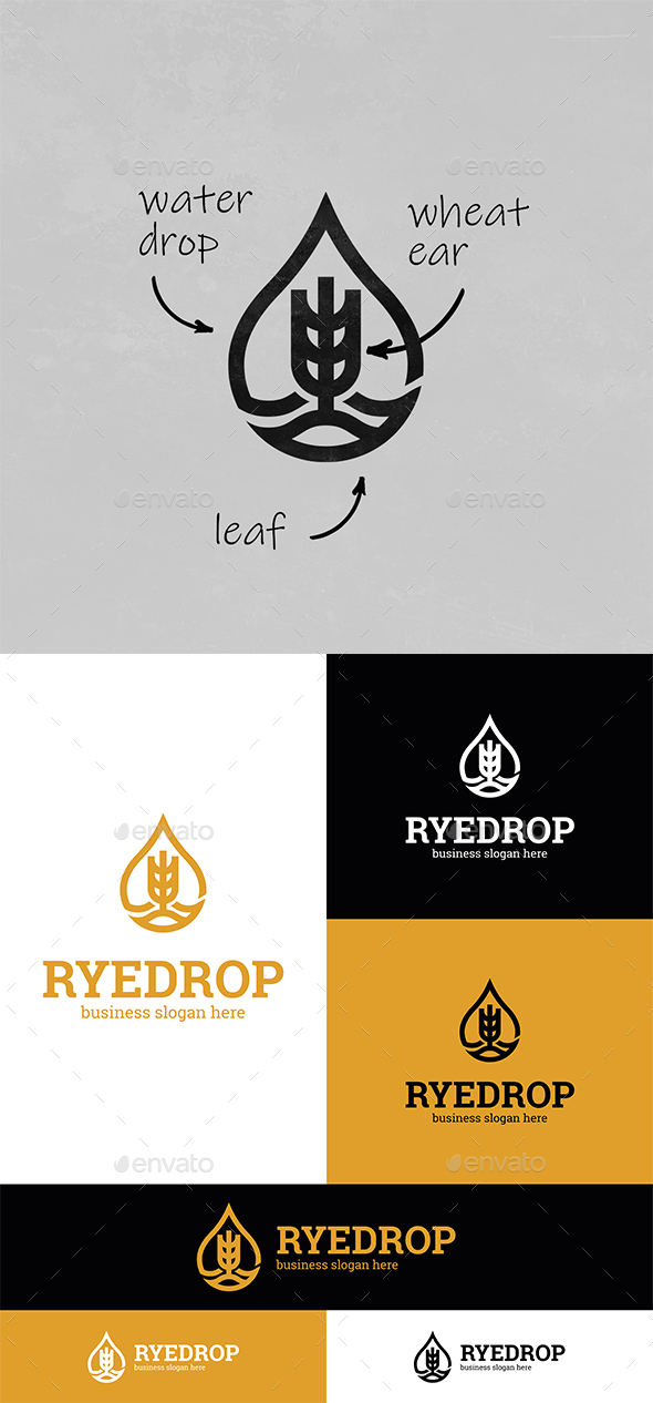 Rye Drop - Eco Wheat Logo