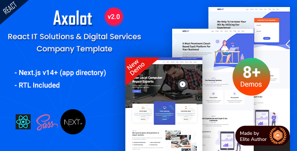 Axolot - Nextjs 14 IT Solutions & Technology Services Company React Template