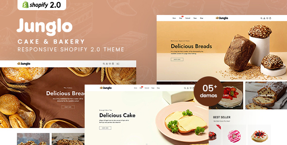 Junglo – Cake & Bakery Responsive Shopify 2.0 Theme