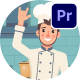 5 Concepts Flat Character Cook MOGRTs For Premiere Pro - VideoHive Item for Sale