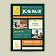 Green Orange Bento style Job fair Flyer 