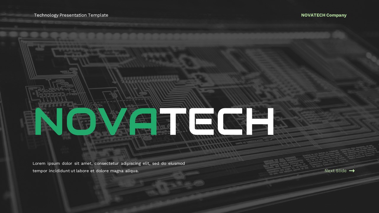 Novatech - Technology Google Slide Templates, Presentation Templates