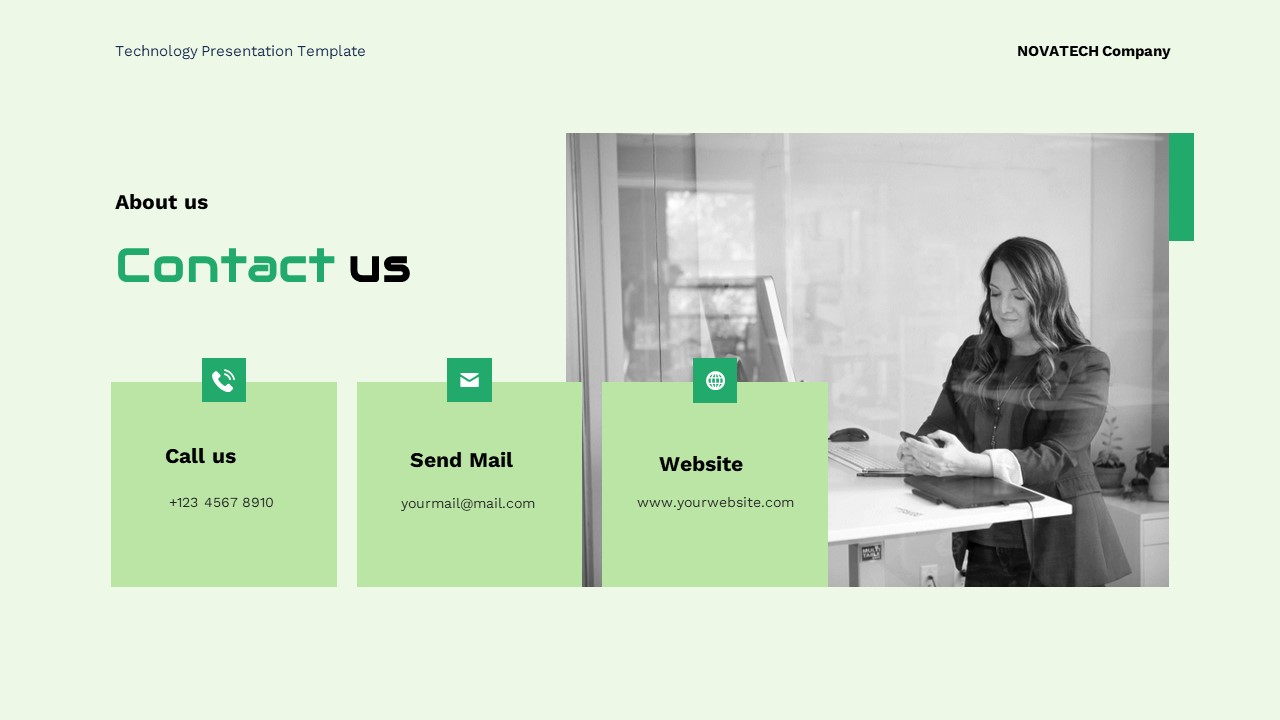 Novatech - Technology Google Slide Templates, Presentation Templates