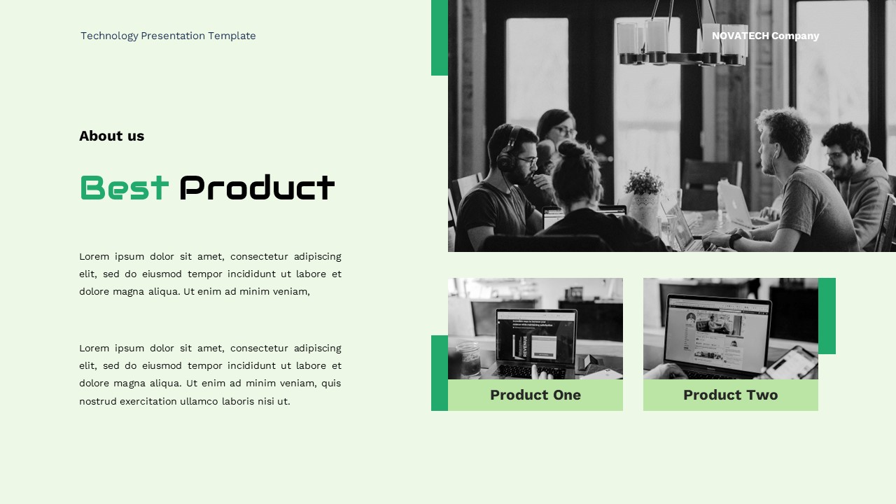 Novatech - Technology Google Slide Templates, Presentation Templates