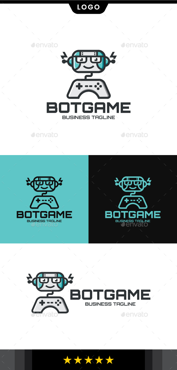 Game Robot Logo Template