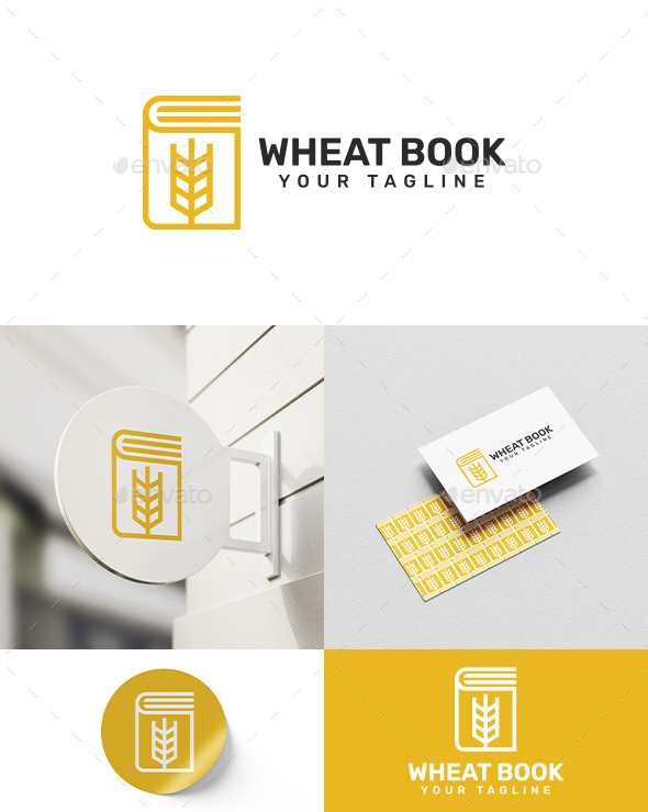 Wheat Book Logo Template