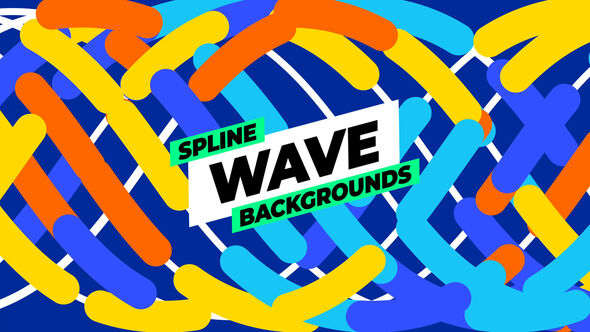Spline Wave Backgrounds Elements template preview