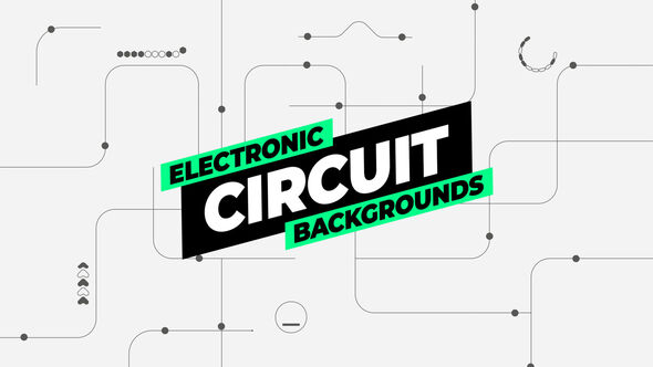 Electronic Circuit Backgrounds Elements template preview