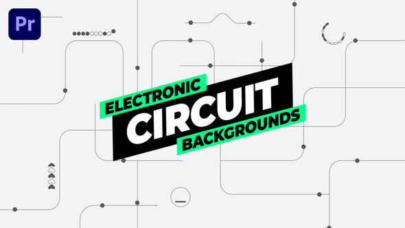 Electronic Circuit Backgrounds Premiere Pro template preview