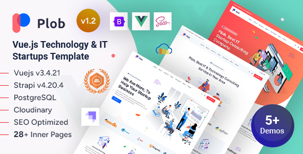 Plob - Technology Services & IT Startup Vuejs Strapi 4 Template By ...