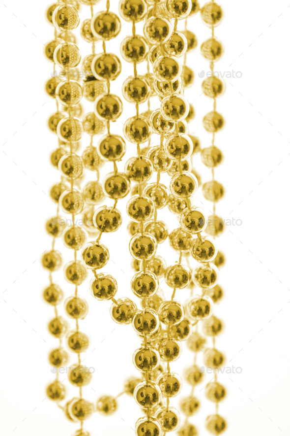 gold mardi gras beads