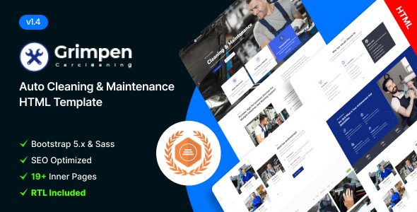 Grimpen - Car Cleaning & Maintenance Bootstrap 5 Template