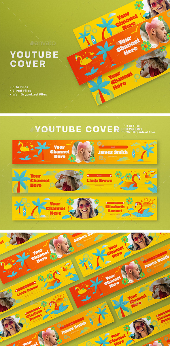 Yellow Y2k Evolution Summer YouTube Cover