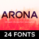 Arona font family - 24 fonts