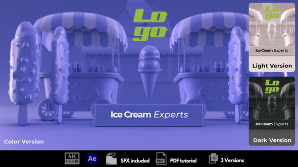 Ice Cream Experts Logo Stings template preview
