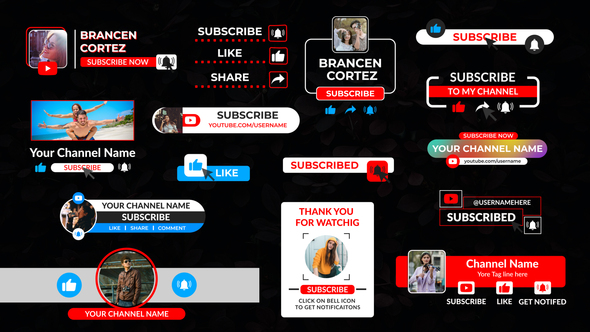Creative Subscribe Titles Titles template preview