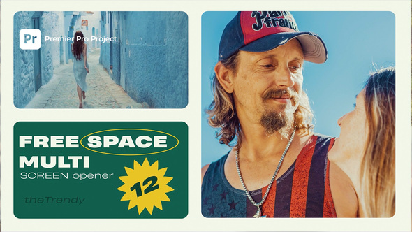 Unique Multiscreen Slideshow Opener | MOGRT Premiere Pro template preview