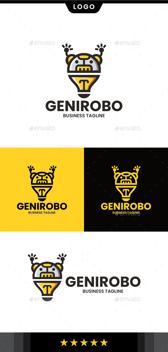 Genius Bot Logo Template