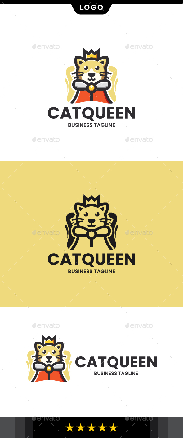 [DOWNLOAD]Cat Queen Logo Template