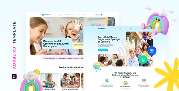 LittleLand – Kindergarten Template for Adobe XD