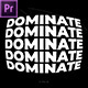 Dominate Titles Kinetic Typography | Premiere Pro - VideoHive Item for Sale