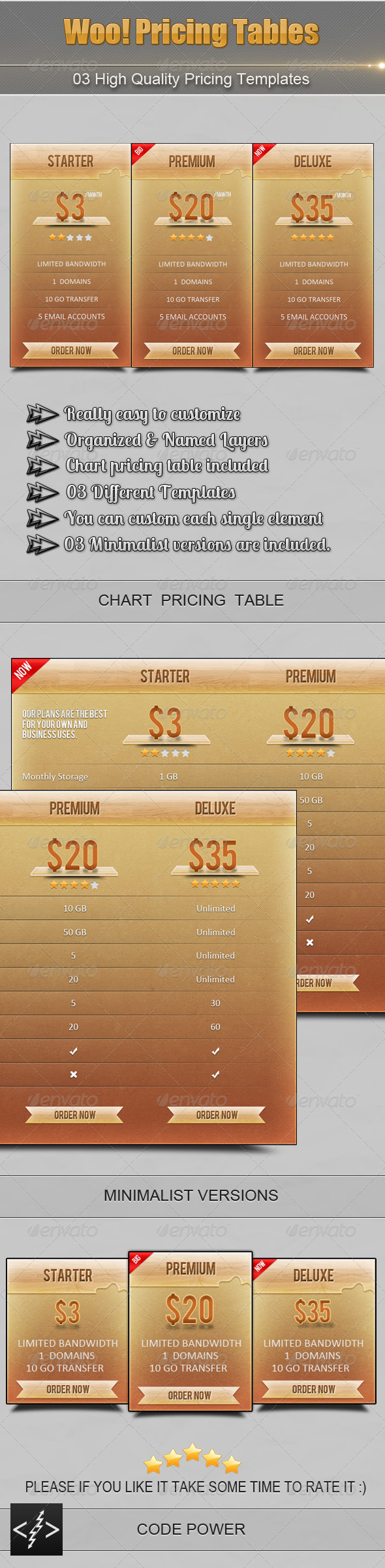Woo! Pricing Tables - Tables Web Elements