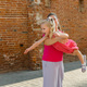 Blonde little girl with cochlear implant playing with her mother outdoor. Hear impairment deaf and - PhotoDune Item for Sale