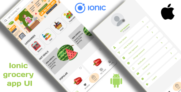 Freshkart -  Ionic Grocery App UI Template