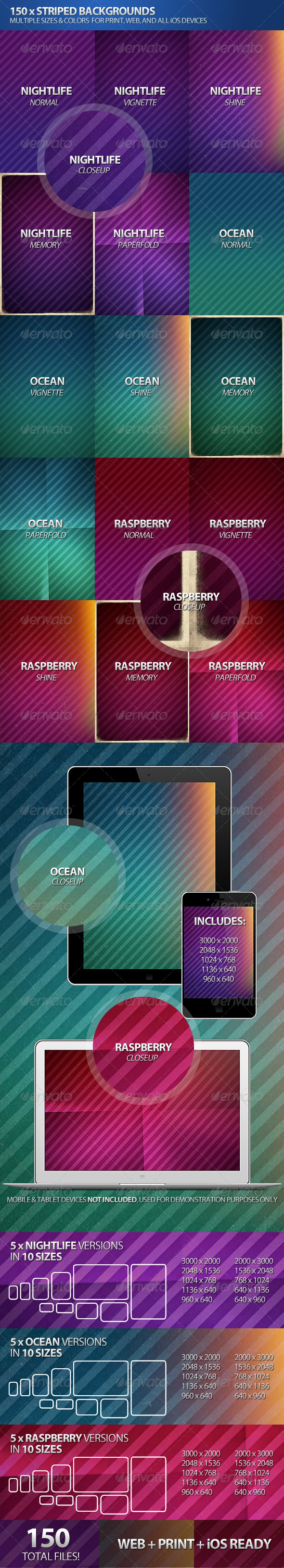 150 Striped Background Graphics - Abstract Backgrounds