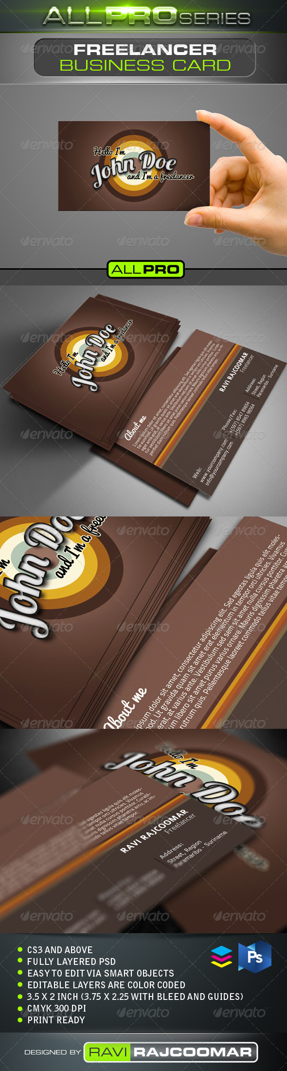 Freelancer Business Card - Creative Business Cards