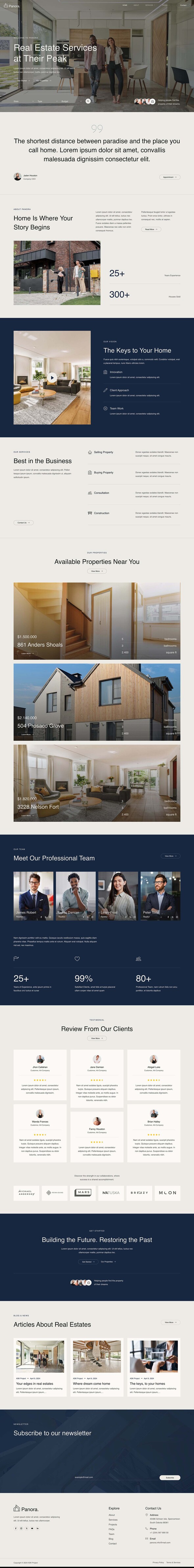 Panora - Real Estate & Property Elementor Template Kit