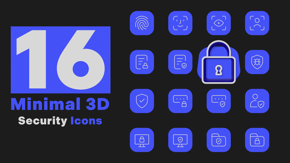 Minimal 3D - Security Icons