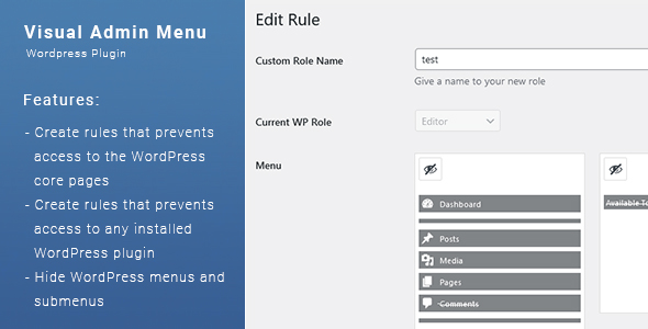 Visual Admin Menu