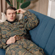 Soldier in military uniform talking to psychiatrist at therapy session - PhotoDune Item for Sale