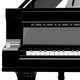 Grand piano close up with reflection on white background - PhotoDune Item for Sale