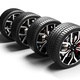 Stack of four performance car wheels on white background - PhotoDune Item for Sale