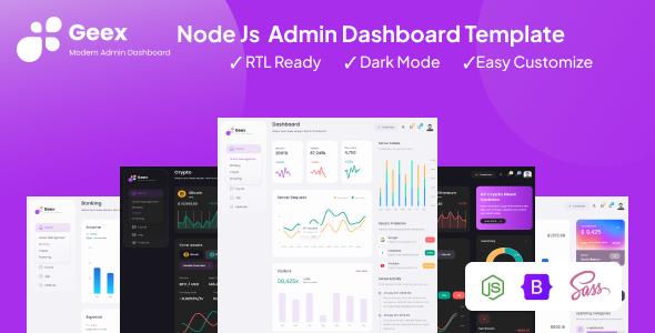Geex - NodeJs Responsive Admin & Dashboard Template