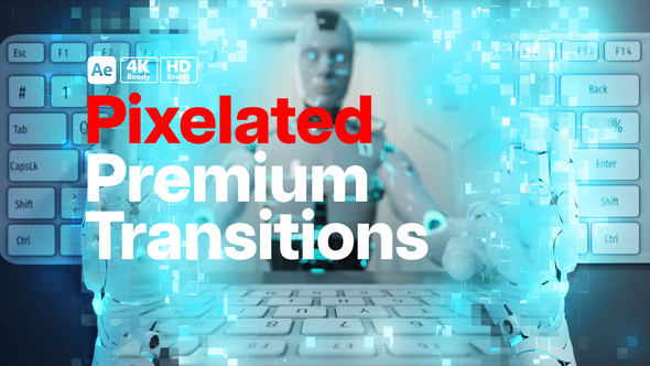 Premium Transitions Pixelated Elements template preview