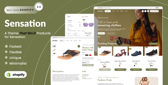 Sensation - Fashion Store eCommerce Shopify 2.0 Theme
