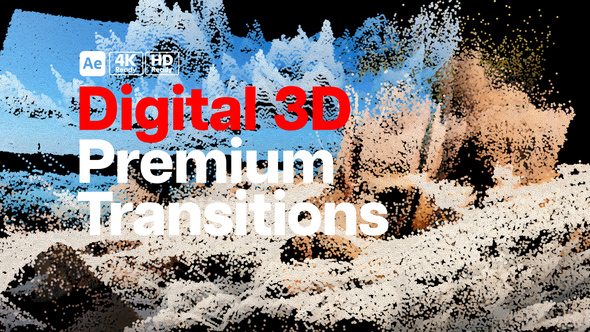 Premium Transitions Digital 3D Elements template preview