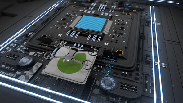 Motherboard Sci-Fi Logo Logo Stings template preview